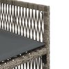vidaXL Ensemble &agrave; manger de jardin 11pcs avec coussins gris poly rotin