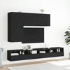 vidaXL Meubles TV muraux 2 pcs noir 60x30x30 cm bois d'ing&eacute;nierie