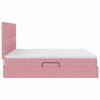 vidaXL Lit avec rangement et matelas Rose 160 x 200 cm Velours