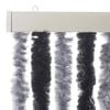vidaXL Rideau anti-mouches gris et noir 56x185 cm chenille
