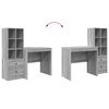 vidaXL Bureau avec tiroir 2 pcs Gris Sonoma