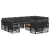 vidaXL Ensemble de canap&eacute;s d'ext&eacute;rieur 13 pc Noir et Gris fonc&eacute;