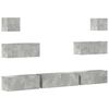 vidaXL Ensemble de meubles TV 7 pcs Gris b&eacute;ton Bois d'ing&eacute;nierie