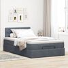 vidaXL Lit ottoman avec matelas gris fonc&eacute; 120x190 cm velours