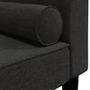 vidaXL Chaise longue avec traversin noir tissu