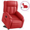 vidaXL Fauteuil inclinable &eacute;lectrique rouge similicuir