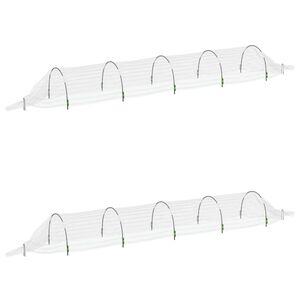 vidaXL Tunnels en filet 2 pcs 1,5x5 m fibre de verre et PP