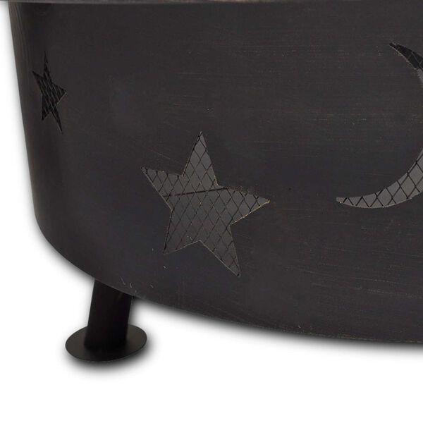 vidaXL &Eacute;chelle de Feu Lune Noir 82 x 82 x 64 cm Acier