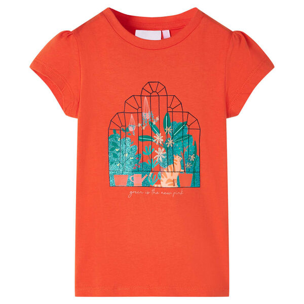 T-shirt pour enfants orange fonc&eacute; 92