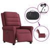 vidaXL Fauteuil inclinable &eacute;lectrique Rouge bordeaux Tissu