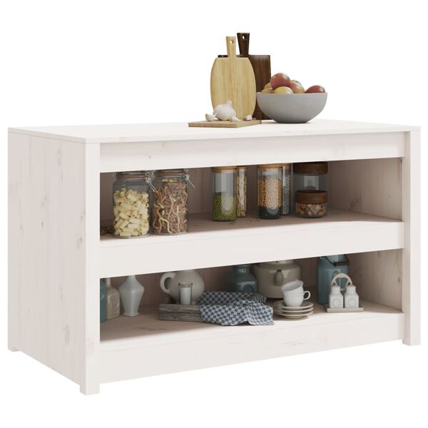 vidaXL Armoire de cuisine d'ext&eacute;rieur blanc bois de pin massif
