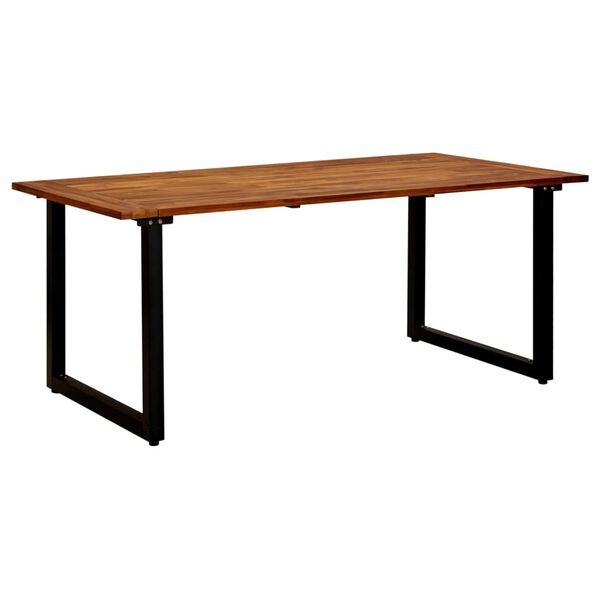 vidaXL Table de jardin &agrave; pieds en U 180x90x75 cm Bois d'acacia massif