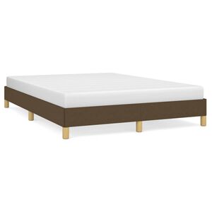 vidaXL Cadre de lit sans matelas marron fonc&eacute; 160x200 cm tissu