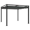 vidaXL Tonnelle de jardin avec toit r&eacute;tractable anthracite 3x3 m acier