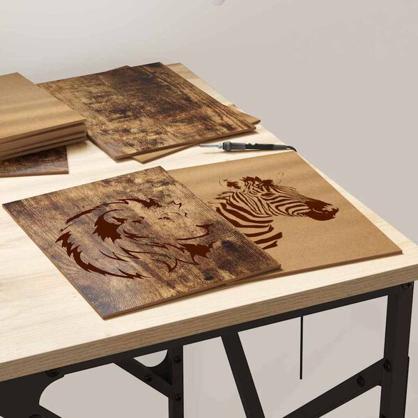 vidaXL Panneaux décoratifs 12 pcs Chêne fumé 21 x 30 x 0,27 cm