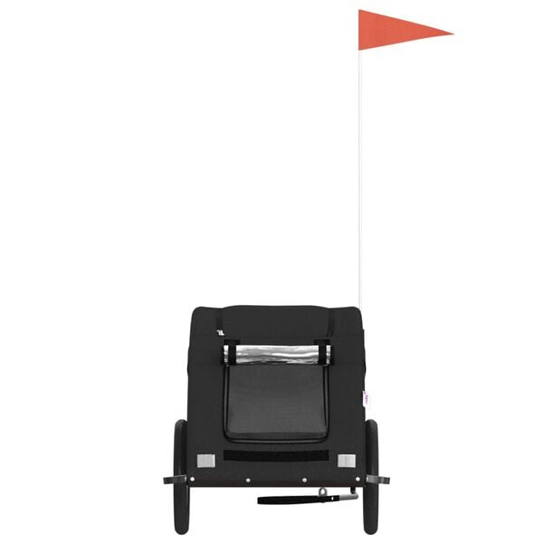 vidaXL Remorque de vélo pour animaux de compagnie noir