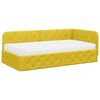 vidaXL Cadre de lit d'angle avec matelas Jaune 90 x 200 cm Velours