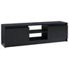 vidaXL Meuble TV Noir brillant 120x30x35,5 cm Bois d&rsquo;ing&eacute;nierie