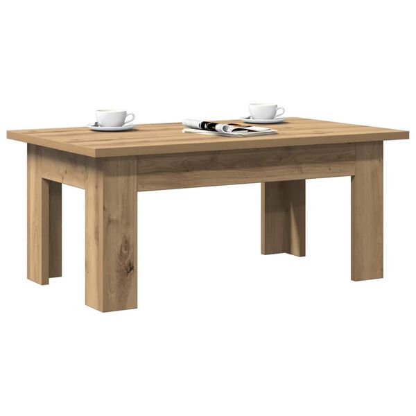 vidaXL Table basse ch&ecirc;ne artisanal 100x60x42 cm bois d'ing&eacute;nierie