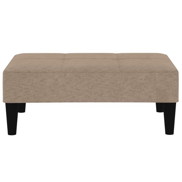vidaXL Tabouret Taupe Tissu en microfibre
