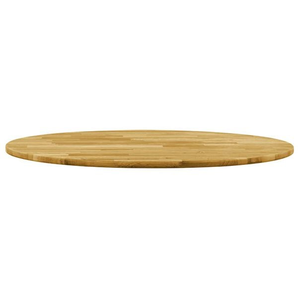 vidaXL Dessus de table Bois de ch&ecirc;ne massif Rond 23 mm 700 mm
