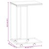 vidaXL Table d'appoint avec roues Blanc 40x30x63,5cm Bois d'ing&eacute;nierie