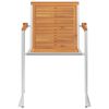 vidaXL Chaises de jardin avec coussins lot de 2 Acacia solide et acier