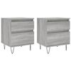 vidaXL Tables de chevet 2 pcs sonoma gris 40x35x50 cm bois ing&eacute;nierie