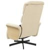 vidaXL Fauteuil inclinable de massage avec repose-pieds cr&egrave;me tissu