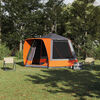 vidaXL Tente de camping Gris et orange 420 x 420 x 227 cm Polyester