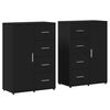 vidaXL Buffets 2 pcs noir 60x31x84 cm bois d'ing&eacute;nierie