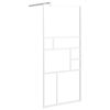 vidaXL Paroi de douche 80x195 cm Verre ESG Blanc