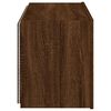 vidaXL Meuble TV mural avec lumières LED chêne marron 80x35x41 cm