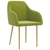 vidaXL Chaises &agrave; manger lot de 6 vert clair velours