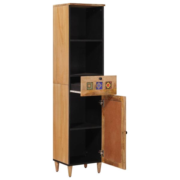 vidaXL Armoire de salle de bain avec tiroir Naturel 38 x 33 x 160 cm