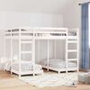 vidaXL Cadre de lit superpos&eacute; triple Blanc 140 x 200 cm Pin massif