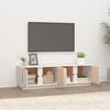 vidaXL Meuble TV Blanc 140x40x40 cm Bois de pin massif