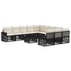 vidaXL Ensemble de canap&eacute; de jardin 12 pc Noir et blanc cr&egrave;me