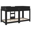 vidaXL Lit Superpos&eacute; pour Enfants Ch&ecirc;ne noir 100 x 200 cm
