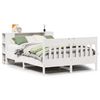 vidaXL Lit biblioth&egrave;que sans matelas blanc 140x200 cm bois pin massif