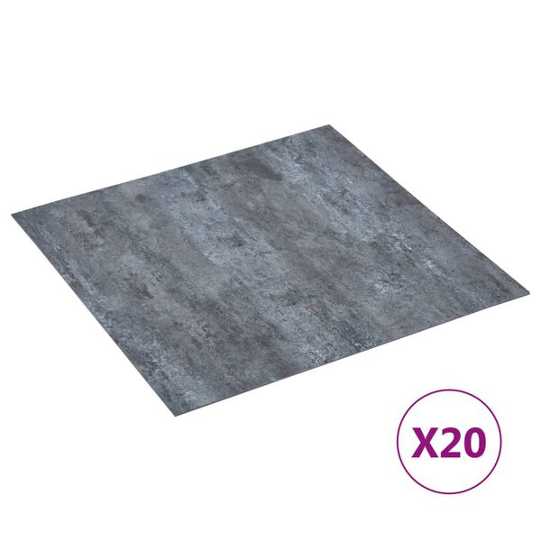 vidaXL Dalles de plancher autoadhésives 20 pcs PVC 1,86 m² marbre gris