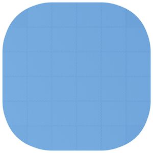 vidaXL Tapis de sol de piscine 36 pc &Oslash; 350 cm Rond Mousse EVA Bleu