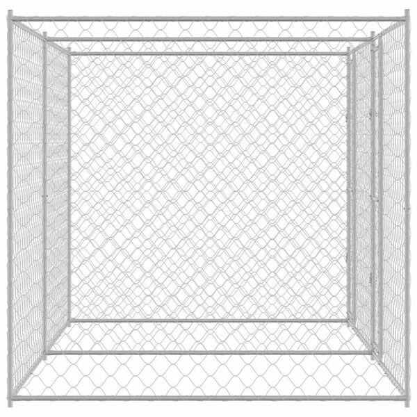 vidaXL Cage pour chien Argent 400 x 200 x 200 cm Acier galvanisé