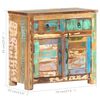 vidaXL Buffet 70x35x65 cm Bois de r&eacute;cup&eacute;ration massif