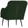 vidaXL Fauteuil Vert fonc&eacute; 63x76x80 cm Velours