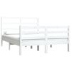 vidaXL Cadre de lit Blanc Bois de pin massif 135x190 cm Double
