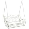 vidaXL Banc Balan&ccedil;oire Acier 109 x 75 x 59 cm Blanc antique