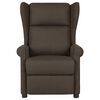 vidaXL Fauteuil de massage Marron fonc&eacute; Tissu