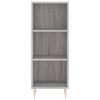 vidaXL Buffet haut Sonoma gris 34,5x34x180 cm Bois d'ing&eacute;nierie