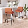 vidaXL Tabourets de bar lot de 2 marron clair similicuir
